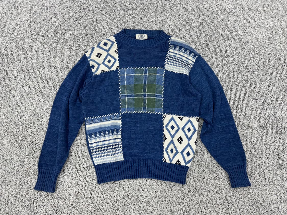 제이프레스 90s 패치워크 니트 상품이미지1