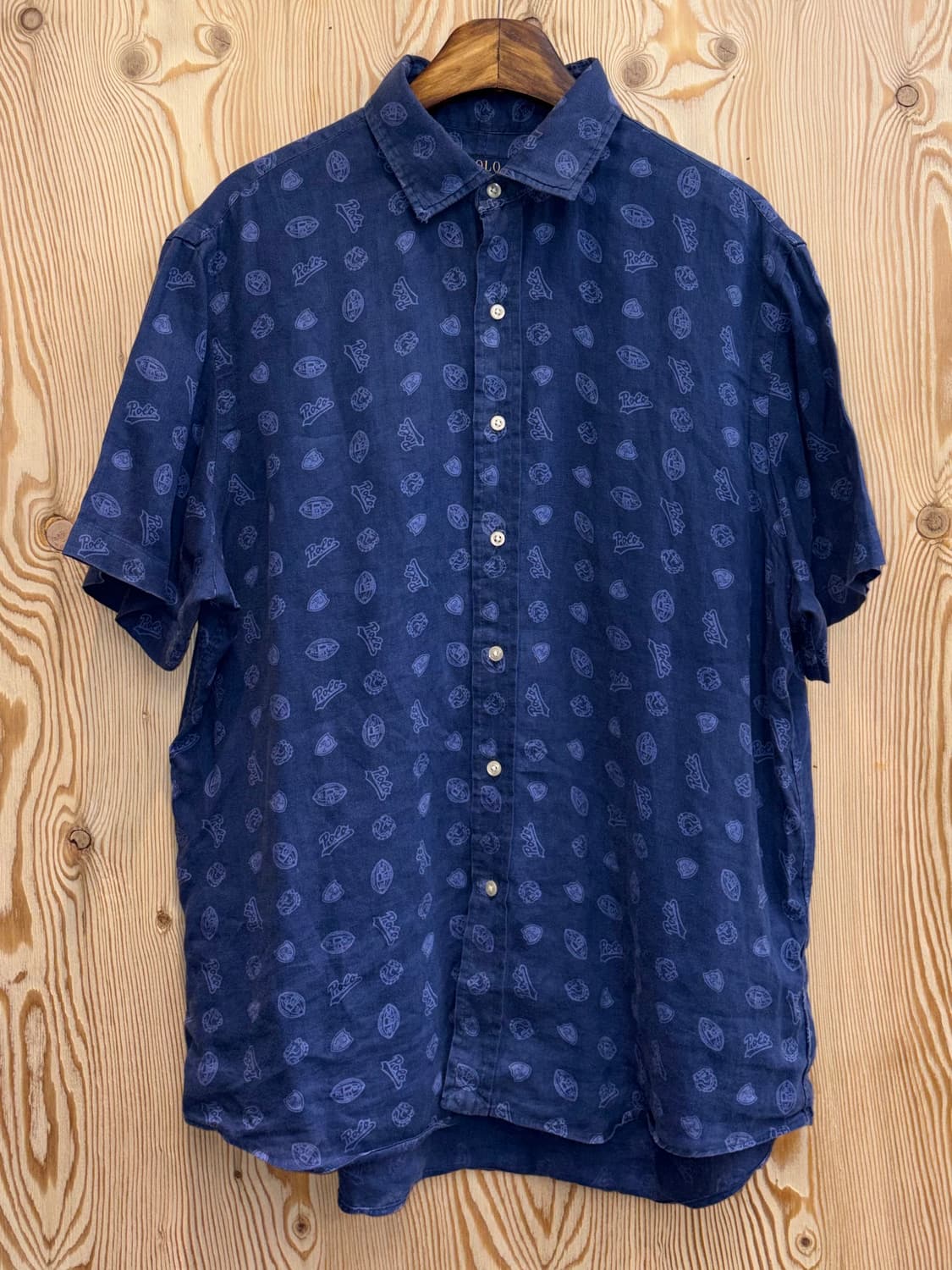 폴로 랄프로렌 린넨 멀티로고 반팔 셔츠 상품이미지1