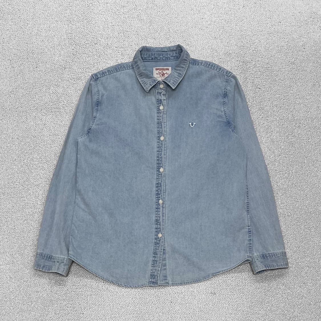 트루릴리전 스몰 로고 데님 셔츠 상품이미지1