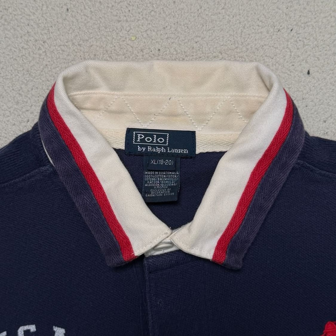 폴로 랄프로렌 빅포니 USA 성조기 PK 카라 티셔츠 네이비 XL 상품이미지6