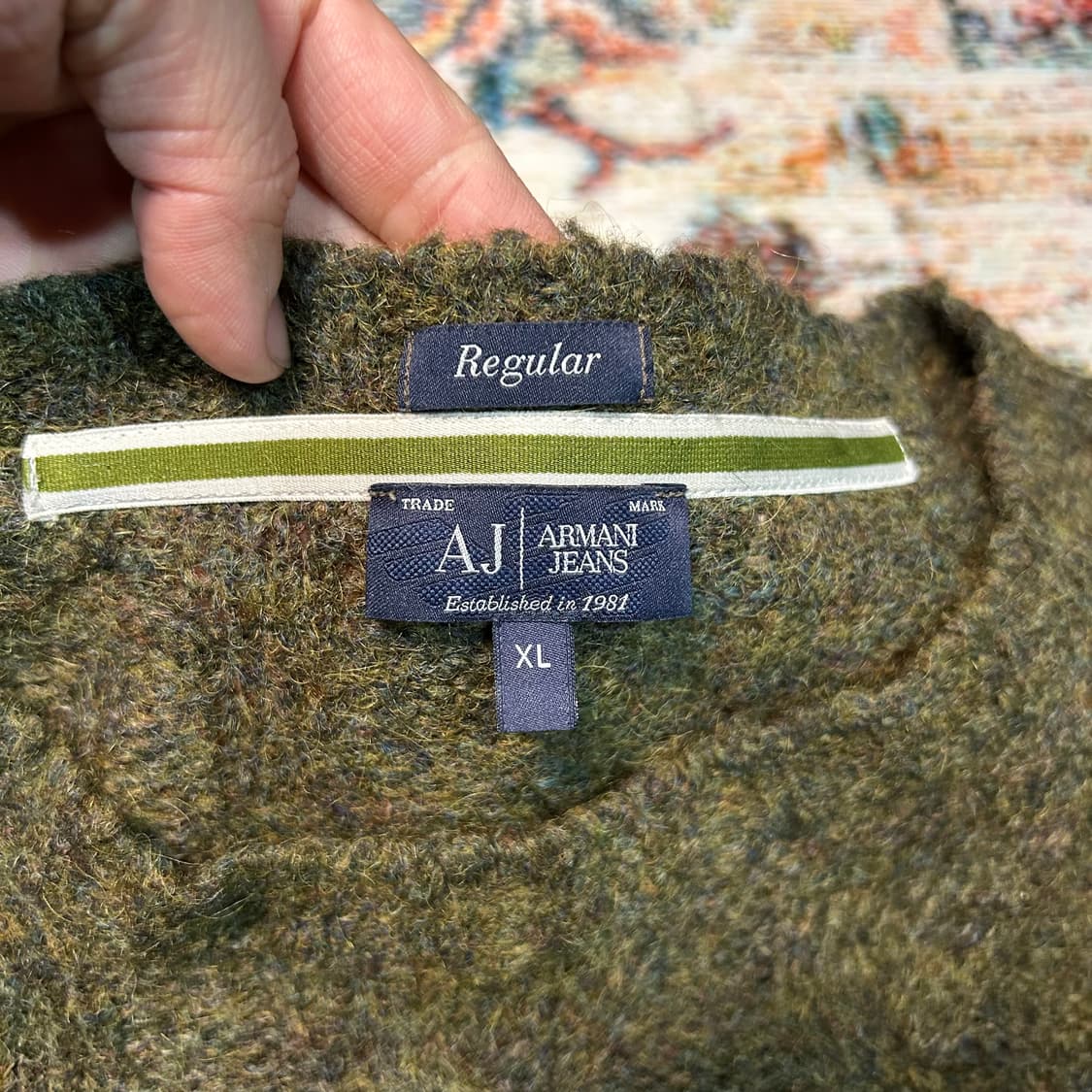 [XL] 아르마니 진 모헤어 케이블 니트 상품이미지2