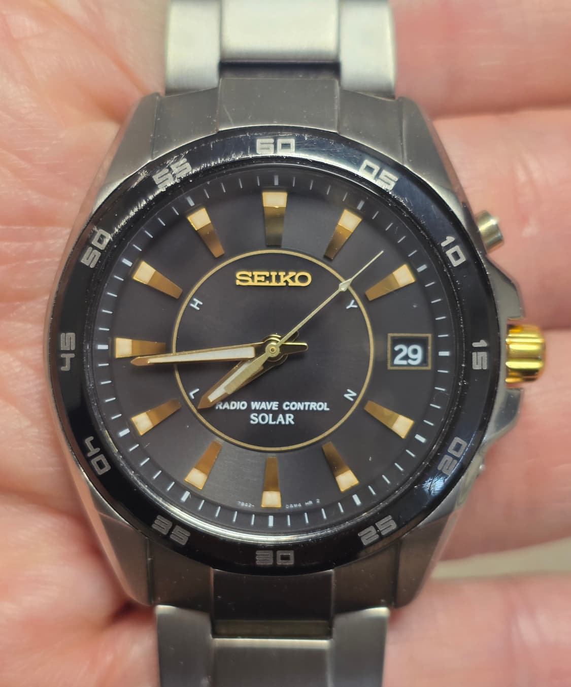 세이코 태양광 라디오 전파수신 7B42-0AH0 시계 상품이미지1