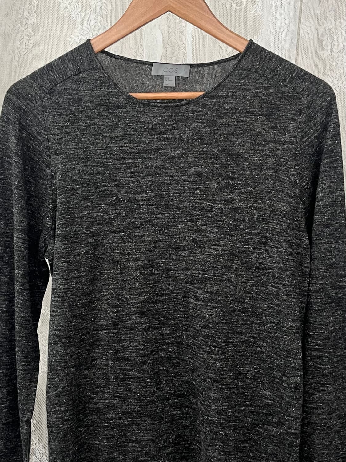 S) 코스 COS 보카시 울 긴소매 티셔츠 차콜 상품이미지3
