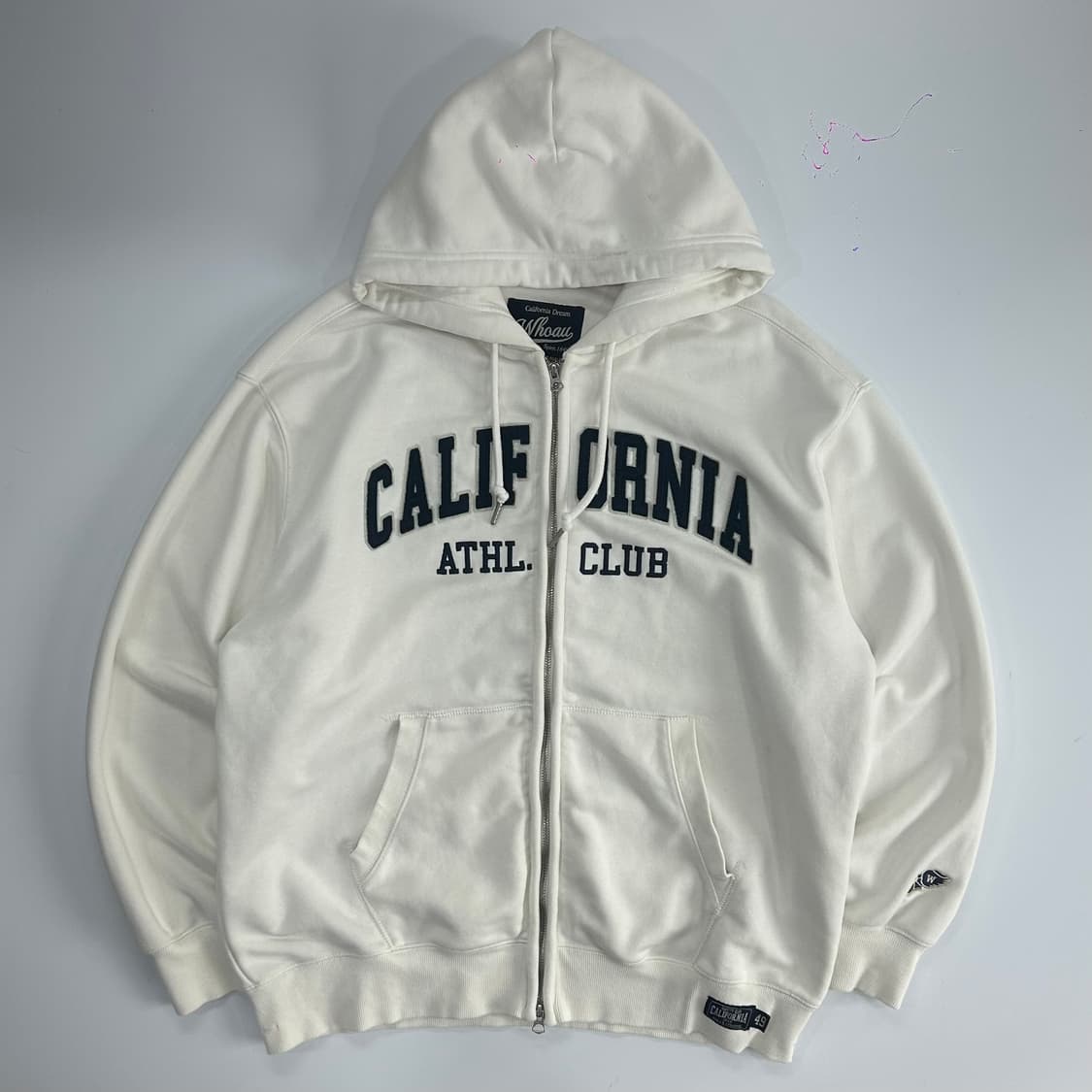 Who A U 후아유 캘리포니아 화이트 후드집업 상품이미지3