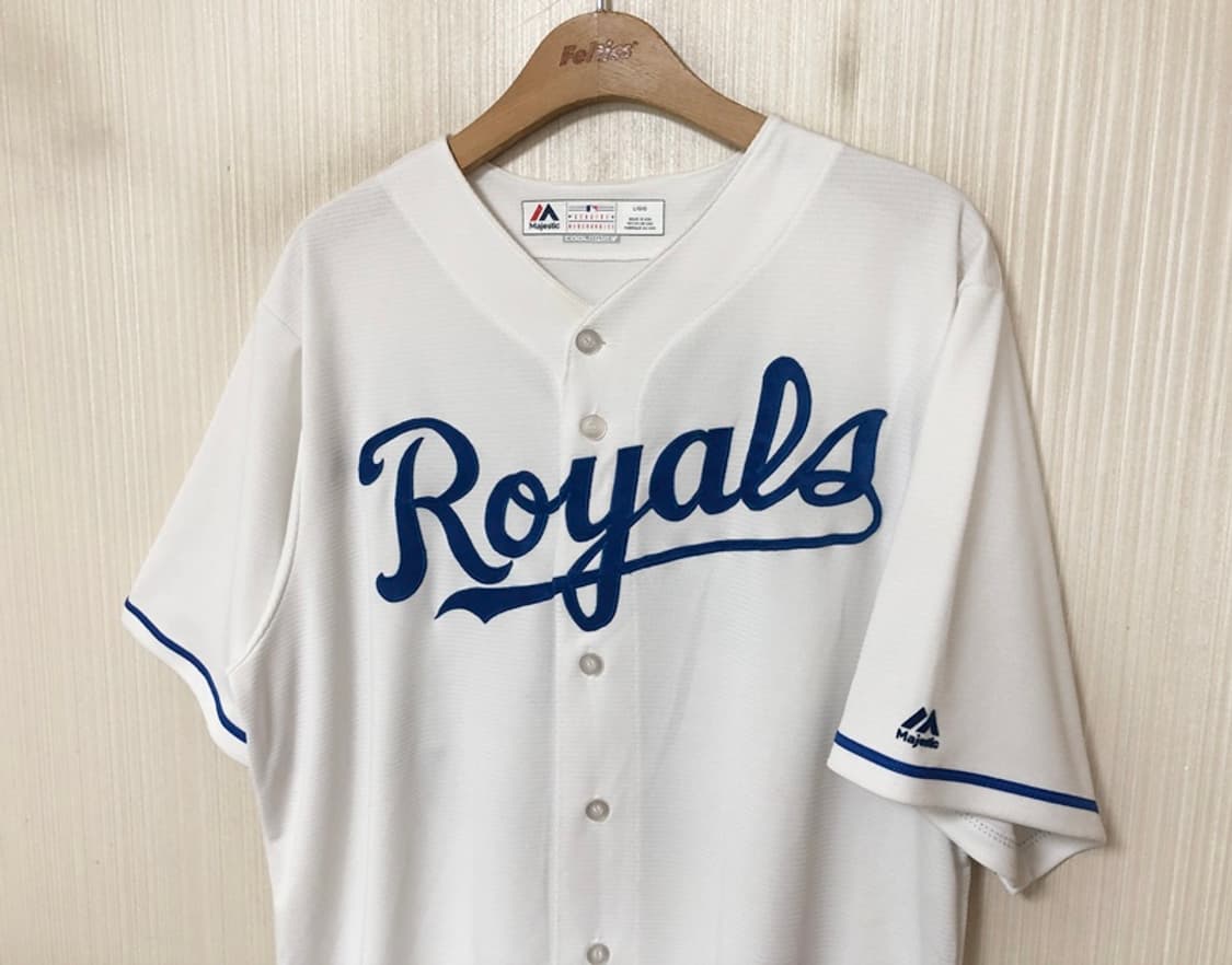 MLB 마제스틱 캔자스시티로얄스 홈유니폼/져지 L #35 에릭호스머 상품이미지6