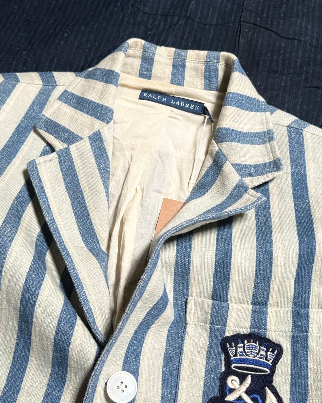 폴로 랄프로렌 스트라이프 앵커 패치 코튼 블레이저 자켓 6 상품이미지2
