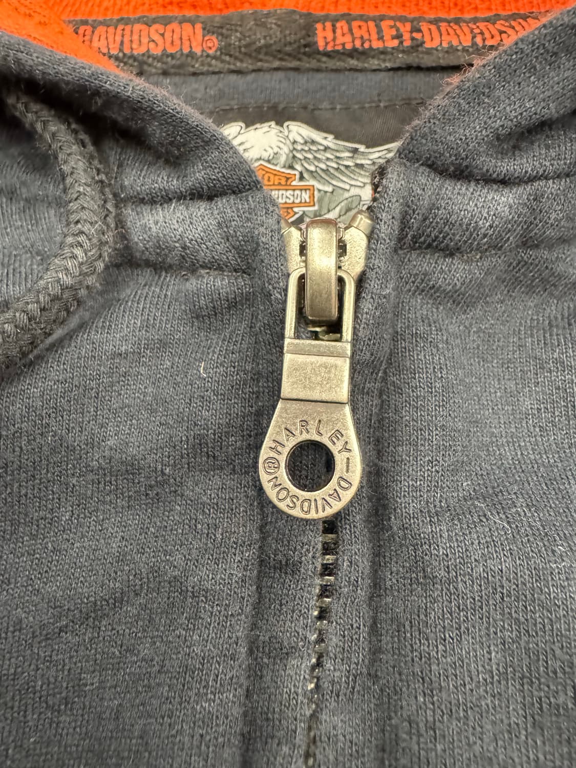 할리데이비슨 불꽃 플레임 등판 자수 후드집업 상품이미지5