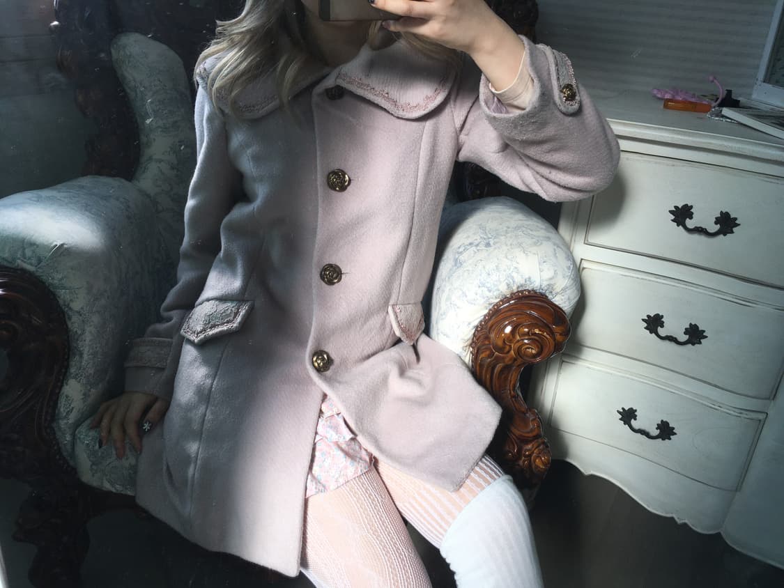 axes femme gyaru palepurple lace coat 상품이미지2