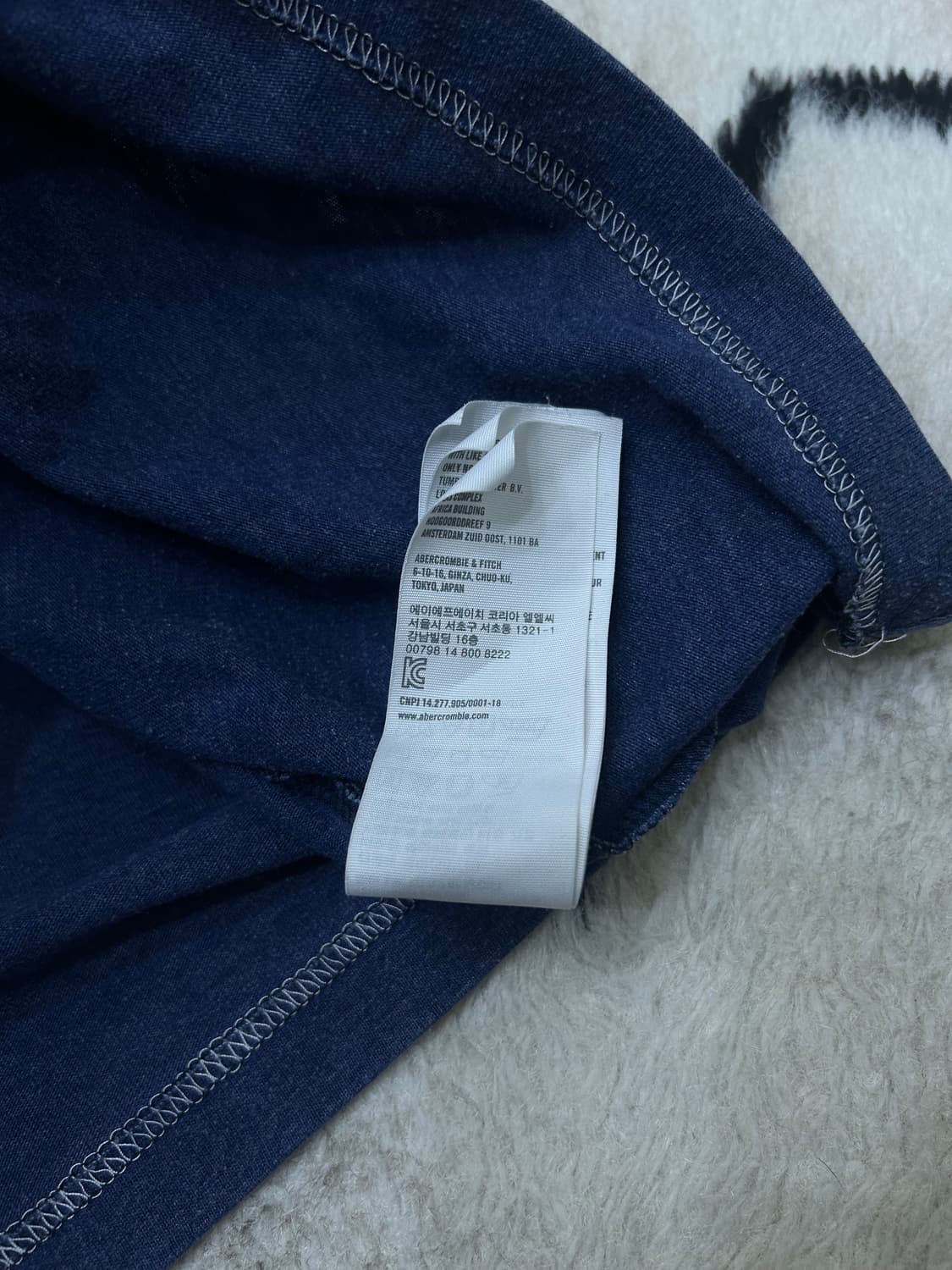 [S]아베크롬비 스펠아웃 타이거 반팔/네이비블루 상품이미지5