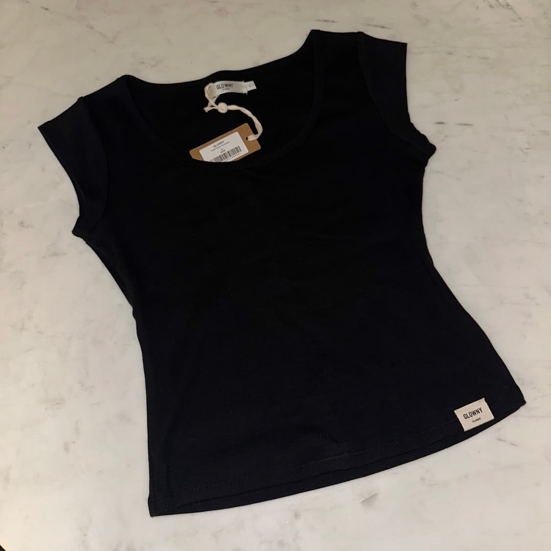 (새상품) 글로니 G DEEP SCOOP TEE 블랙 상품이미지1