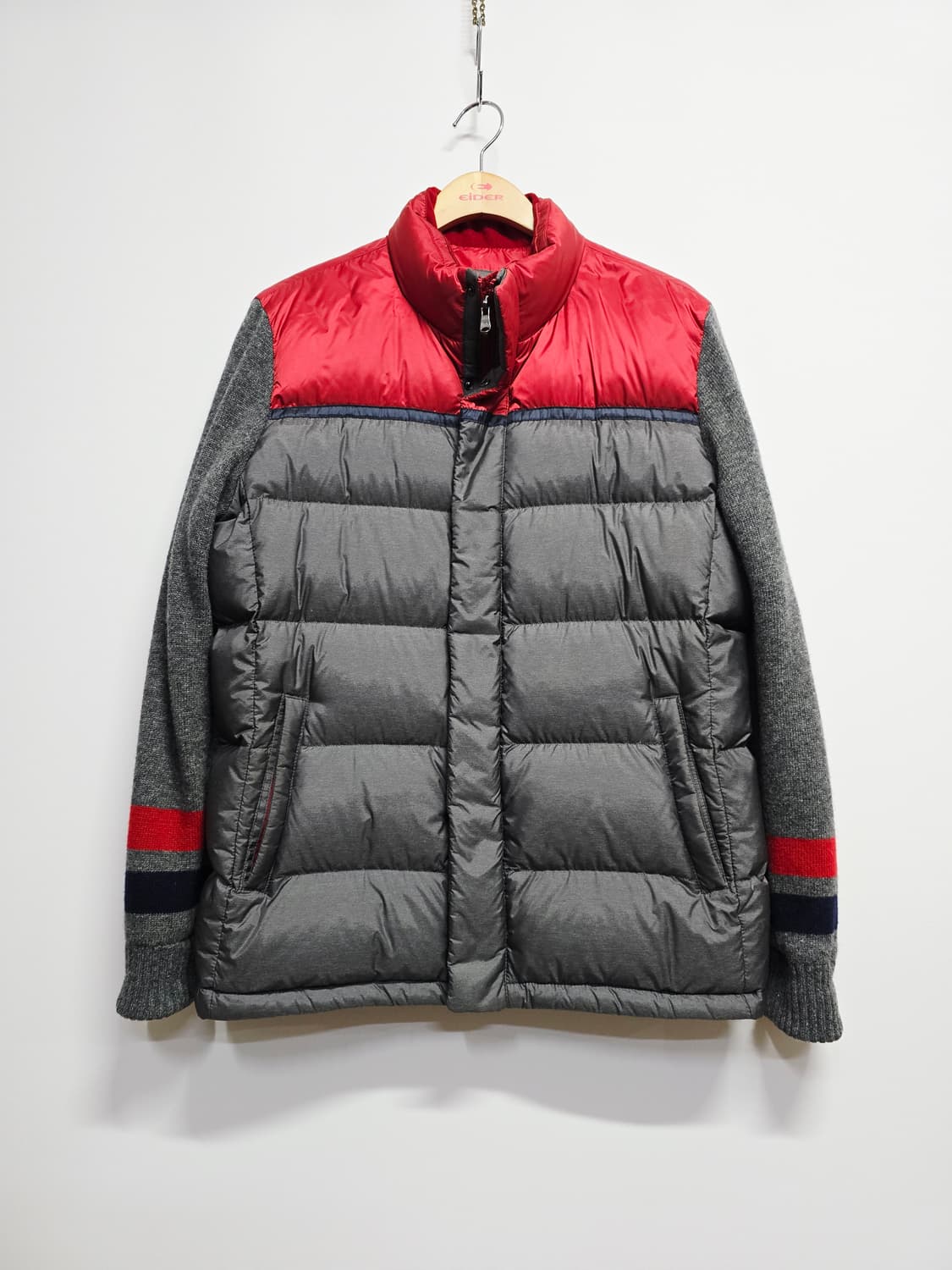 JDX 덕다운패딩 니트 배색 점퍼100 상품이미지1