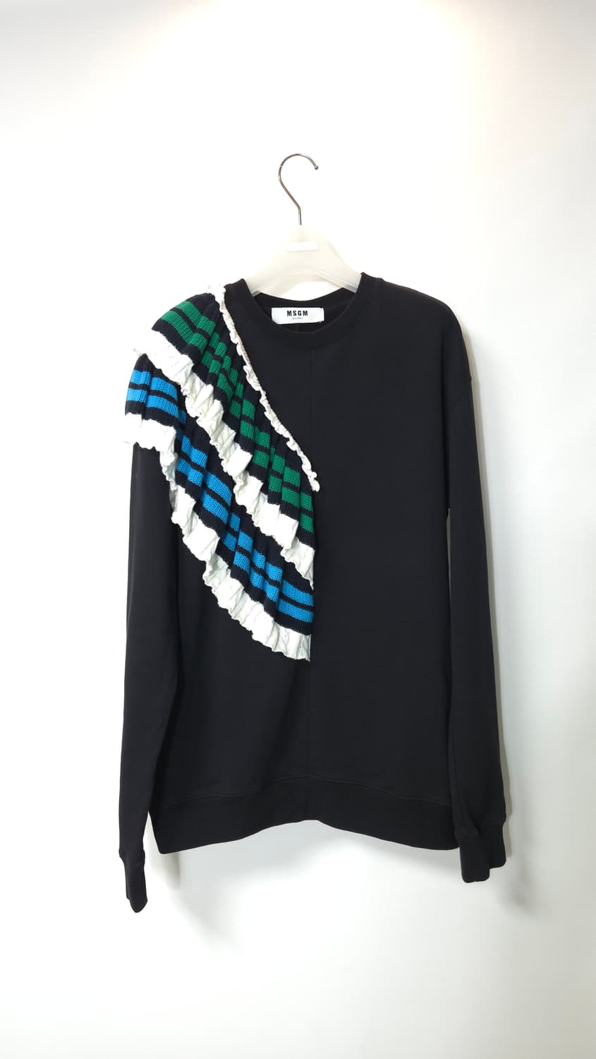 MSGM 엠에스지엠 프릴 니트 블랙 긴팔 티셔츠 44~66 상품이미지2