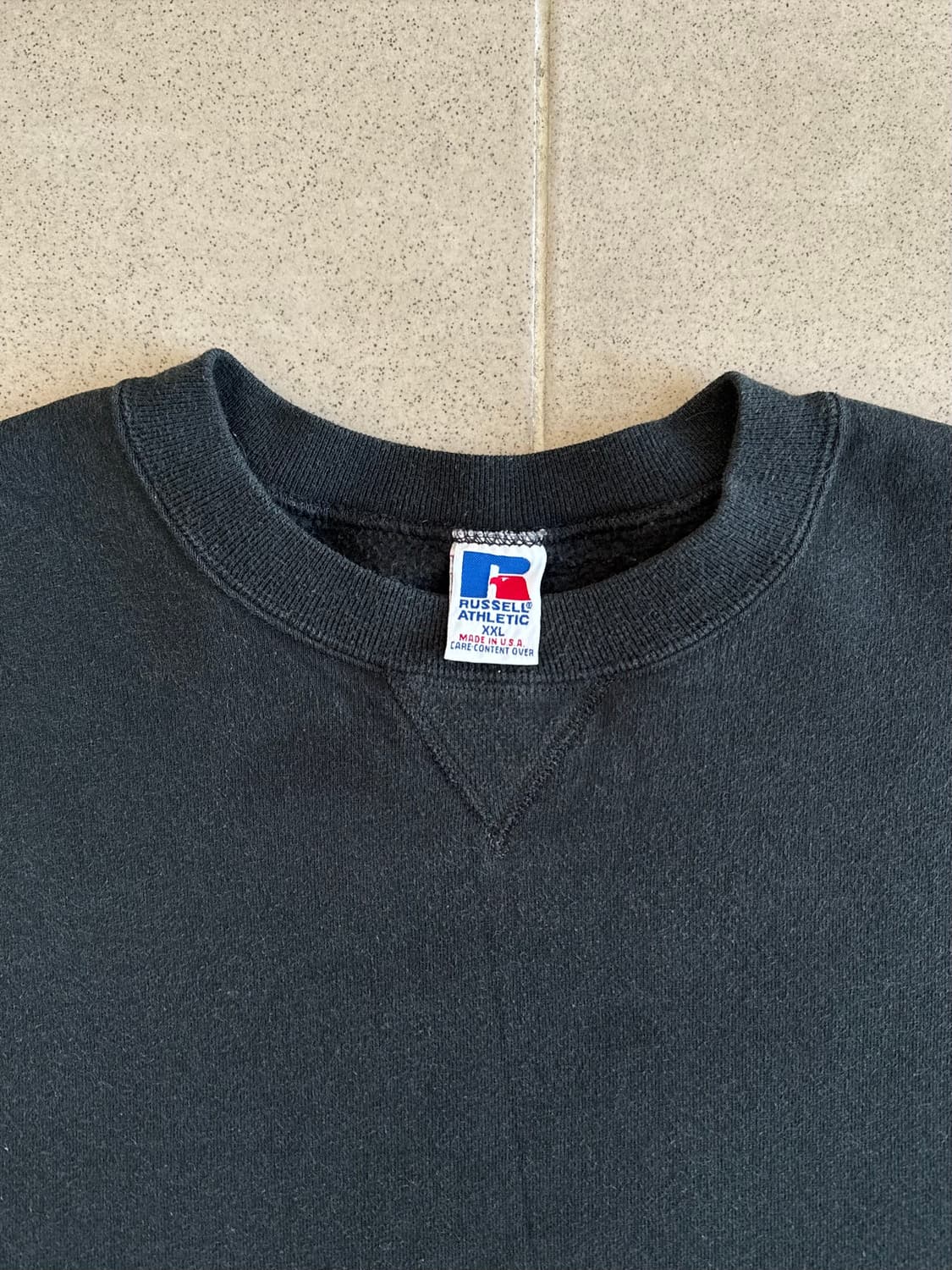 90s 빈티지 러셀 스웻셔츠 블랙 XXL USA 상품이미지6