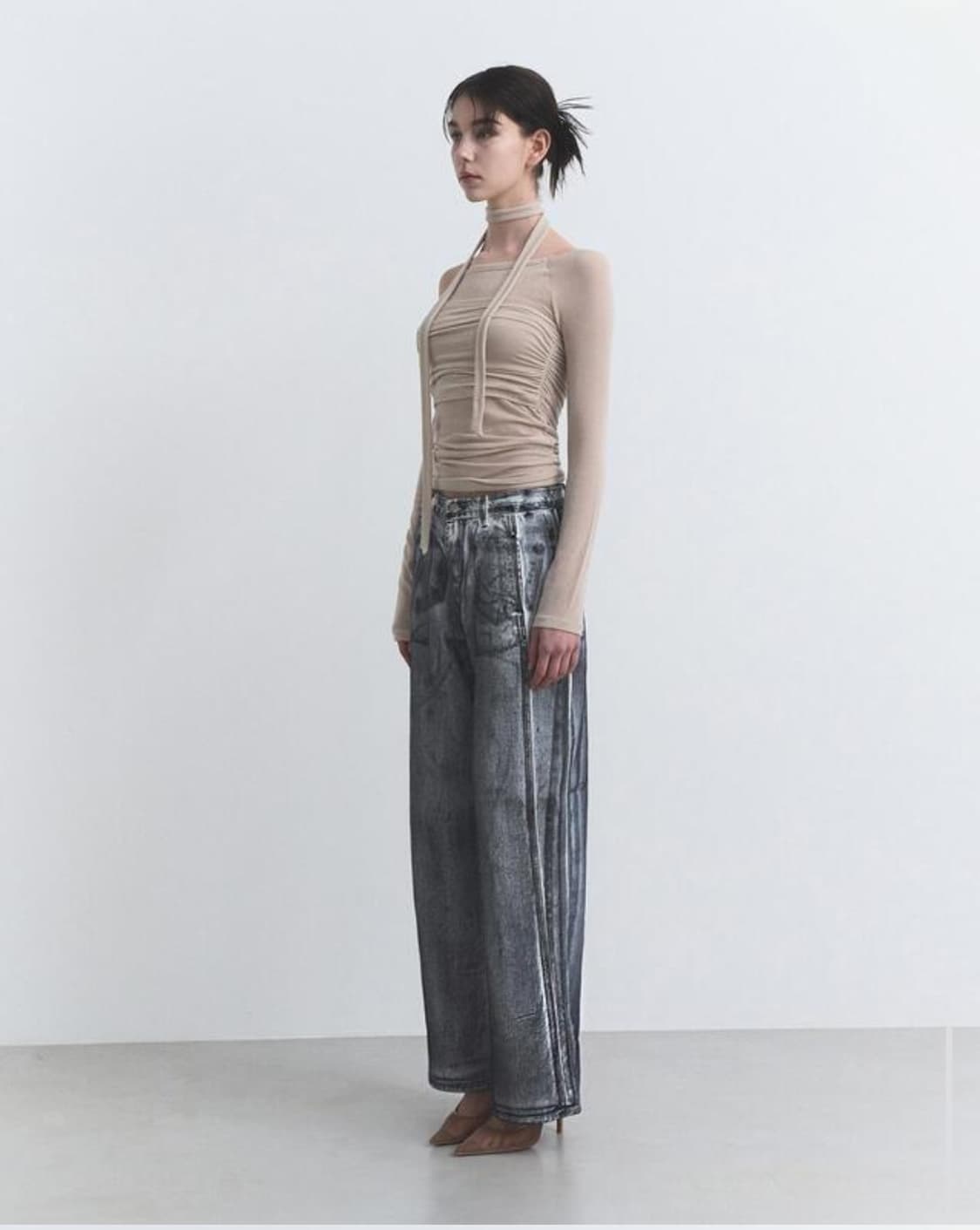 포르타 더티워싱 코팅팬츠 s 상품이미지3