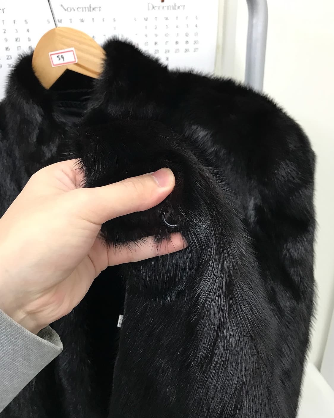 리얼 밍크 퍼 하프 코트 상품이미지3