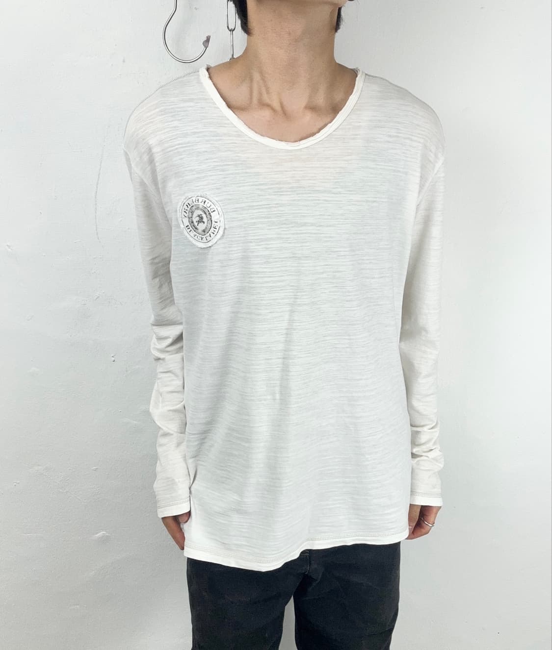 Burberry Black Label Slub Cotton Long Sl 상품이미지1