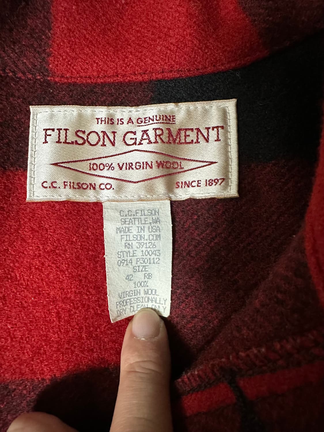 필슨 매키노 자켓 42사이즈 판매 상품이미지3