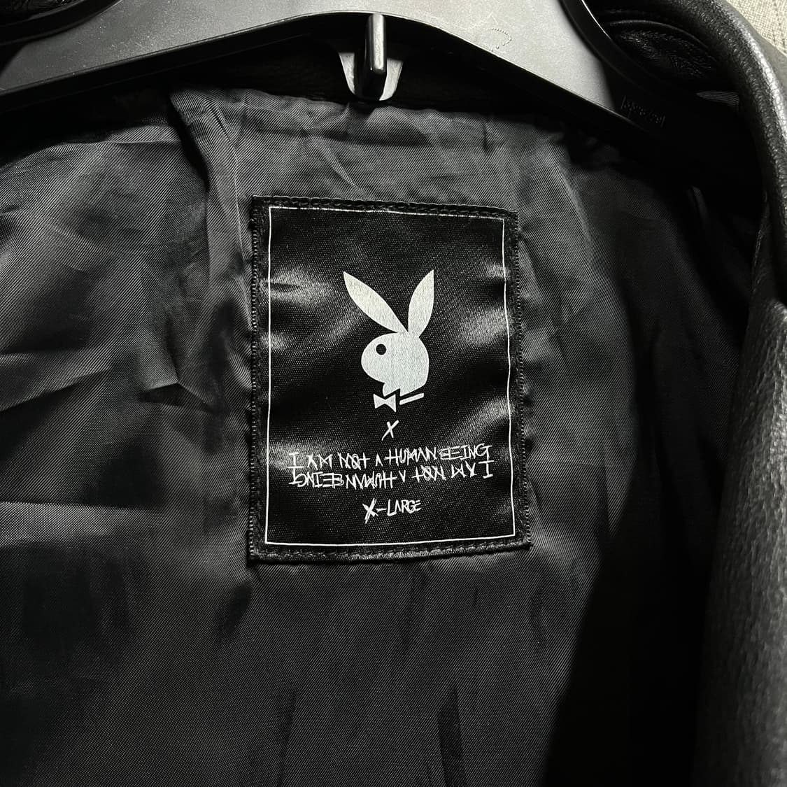 [XL] 아임낫어휴먼비잉 x 플레이보이 콜라보 레더 라이더 재킷 상품이미지4