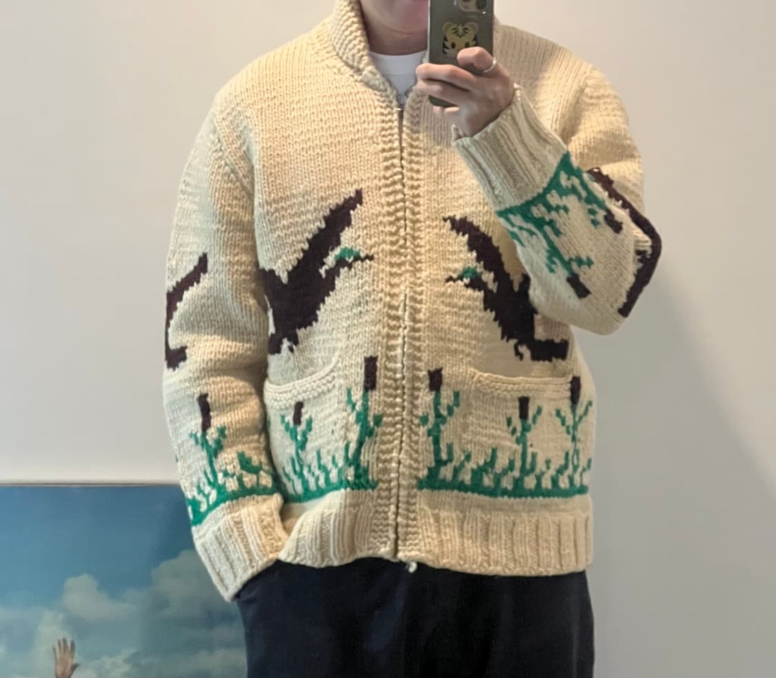 1960s 빈티지 캐나다 울 코위찬 판매 합니다 상품이미지4