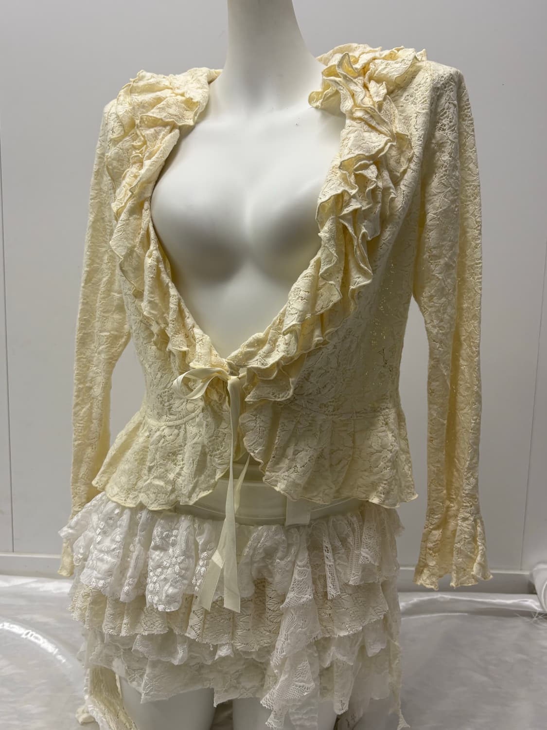 리본 레이스 가디건 상품이미지1