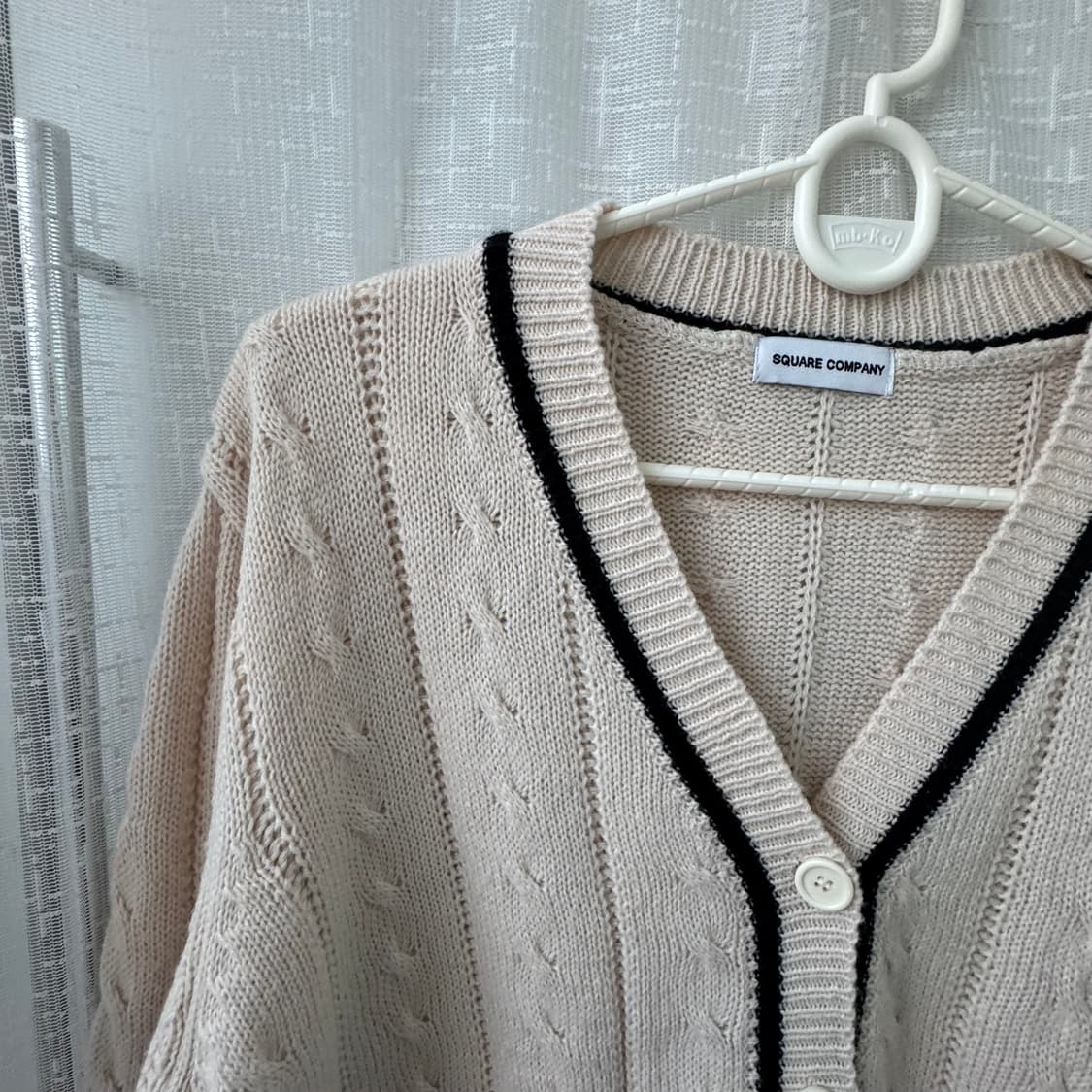 아이보리 긴팔 니트가디건 프리 상품이미지2