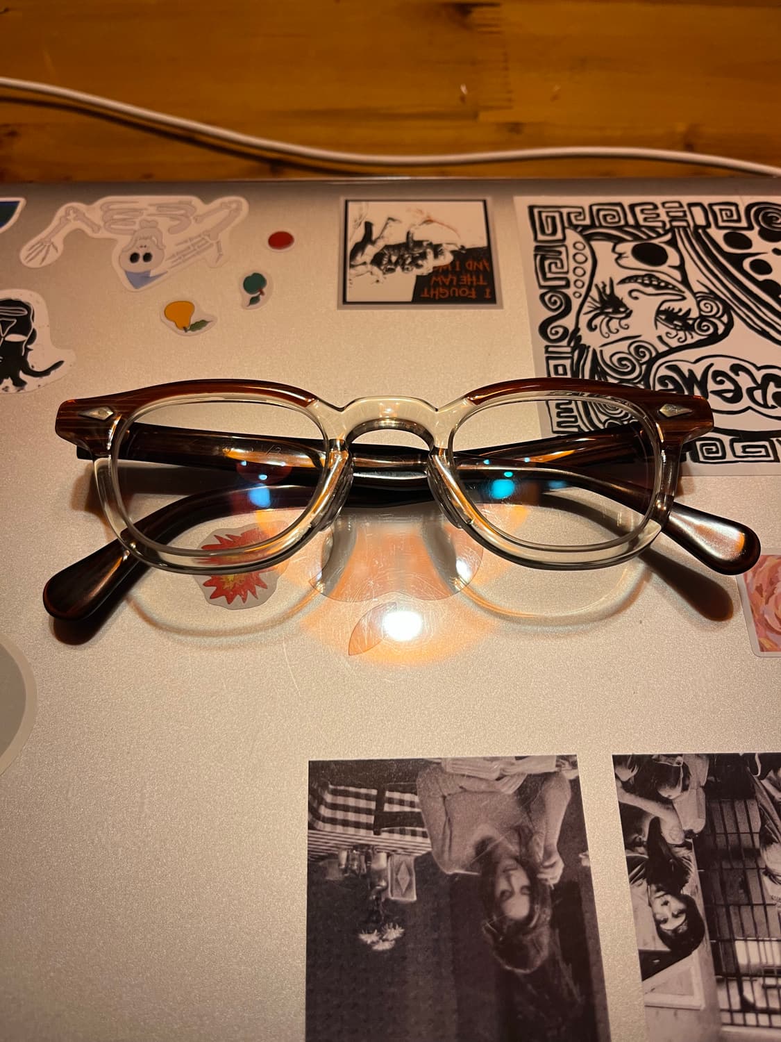 50's Tart Optical 타르트옵티컬 아넬 - 브라운 우드 투톤  상품이미지10