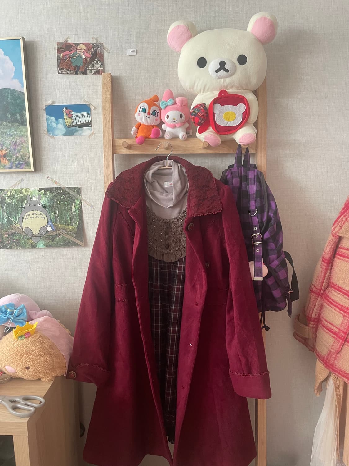 모리걸 빈티지 엑시즈팜 레드 코트 원피스 set♥️ 상품이미지1