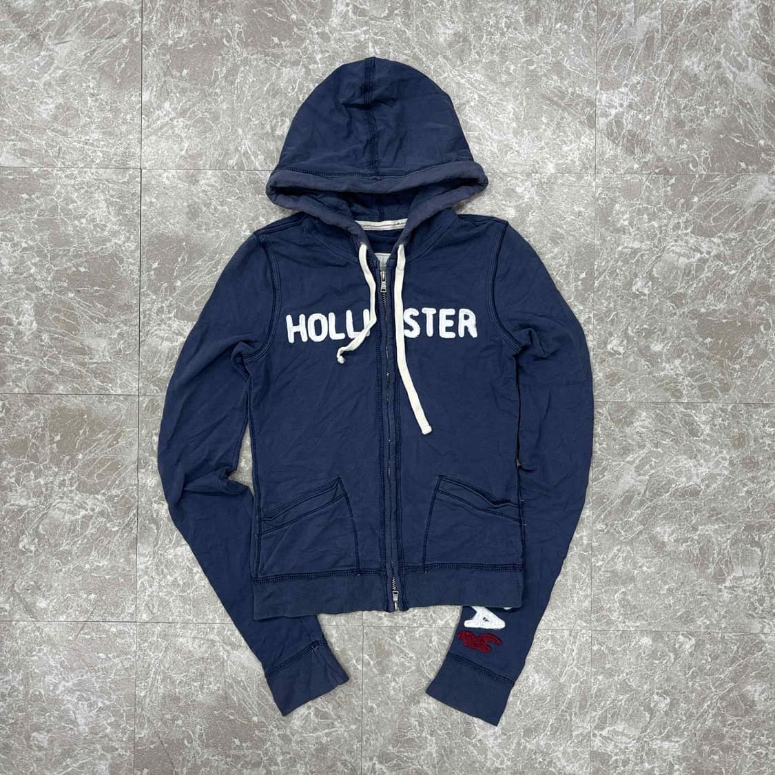 홀리스터 y2k 여리핏 네이비 걸즈 대장급 후드집업 희귀져지(S) 상품이미지2