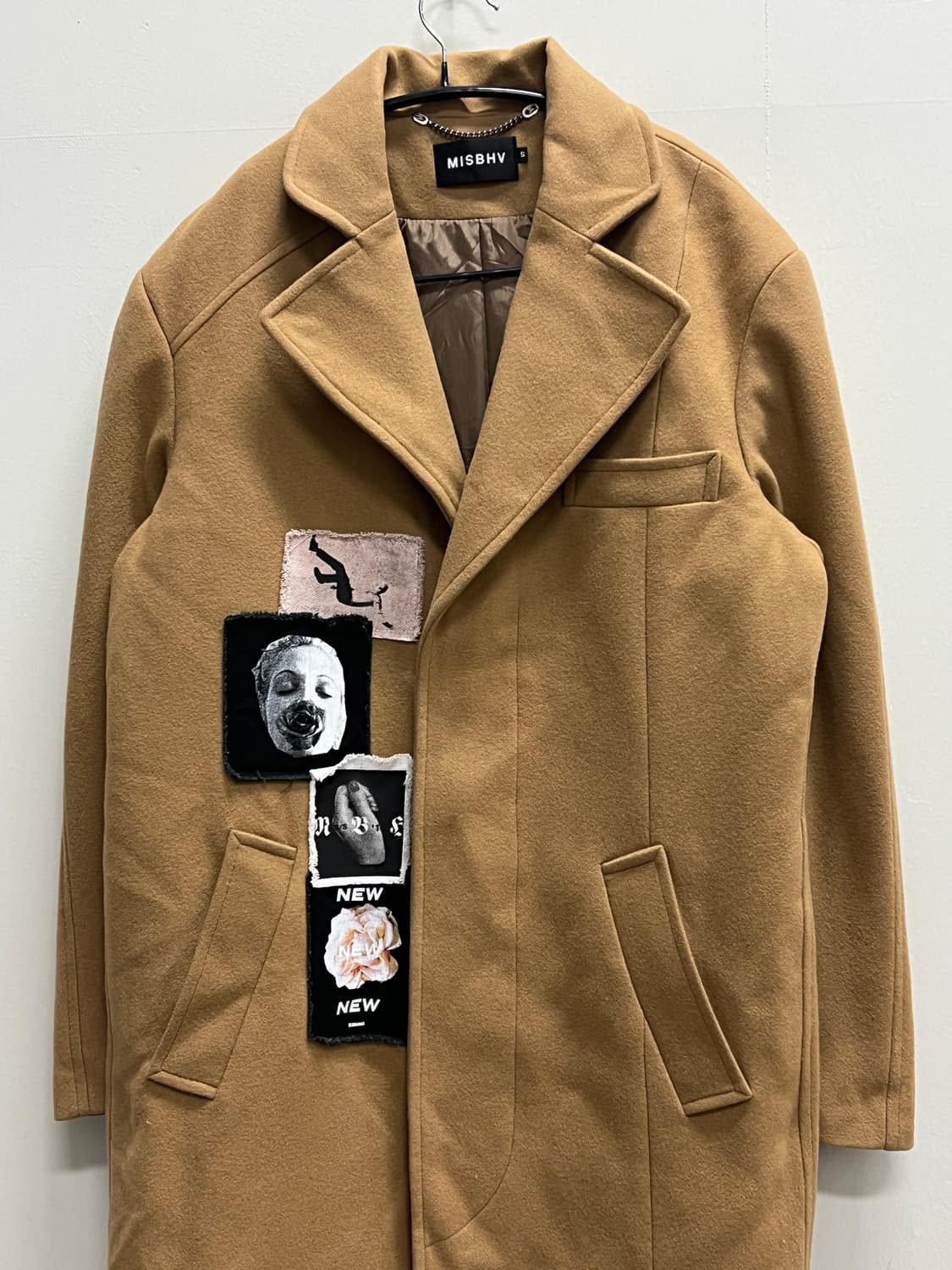 MISBHV 2016 AW 패치워크 디자인 울캐시미어 혼방 롱 코트 베이 상품이미지3