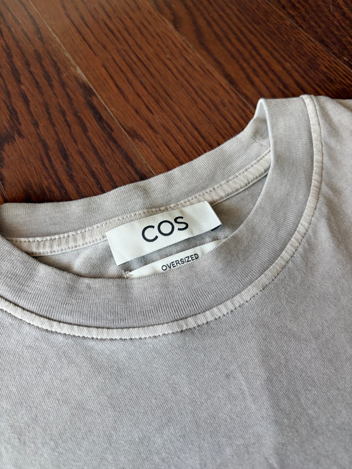 COS 코스 베이지 오버사이즈 반팔 티셔츠  S/175 상품이미지2