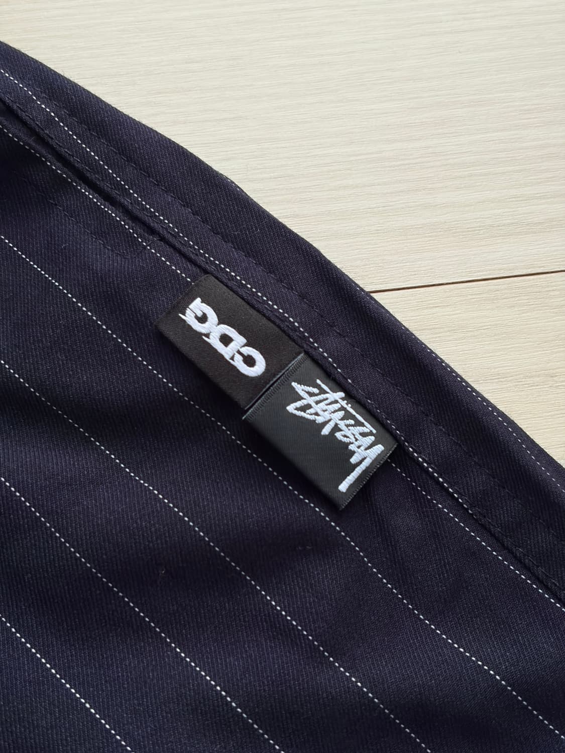 스투시 x 꼼데가르송 CDG 핀 스트라이프 비치 팬츠 S (28-30) 상품이미지3