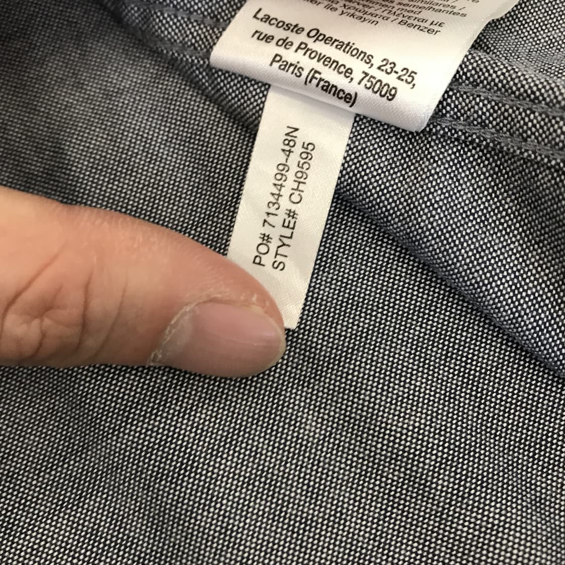 라코스테 레귤러핏 반팔셔츠 그레이 [110] 상품이미지6