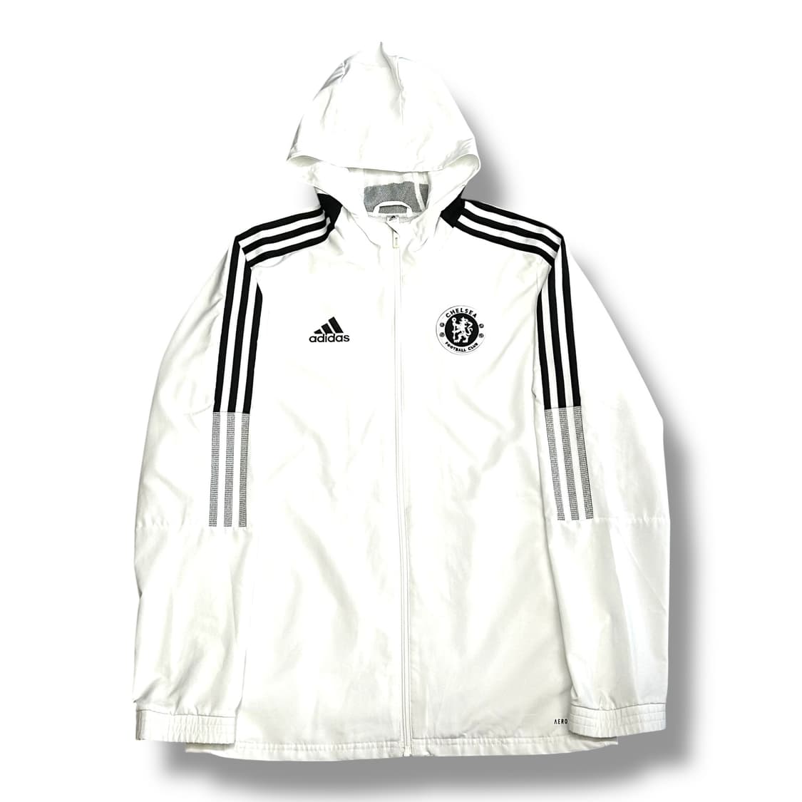 Adidas 첼시 화이트 후드 트랙탑 져지 상품이미지1