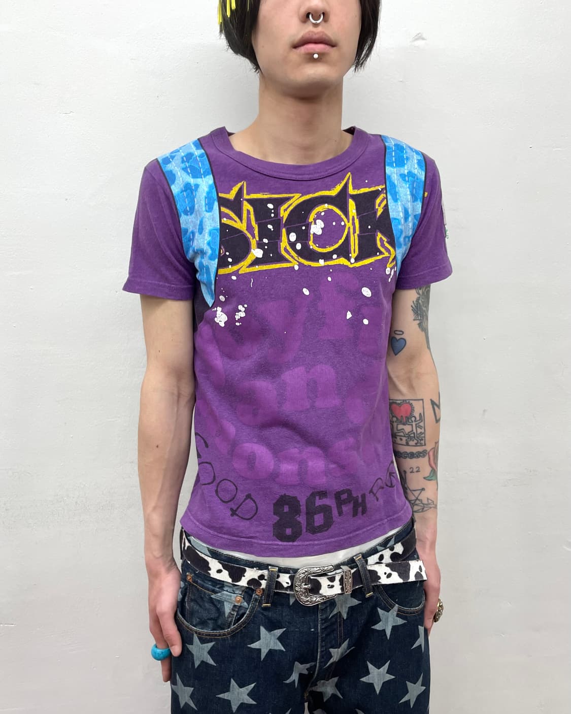 Jam blue camouflage purple T-shirt 상품이미지3