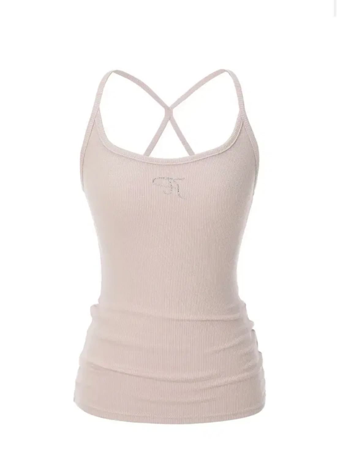 미개봉) 쓰리타임즈 쥬얼 크로스 백 탱크 탑 핑크 m 상품이미지1