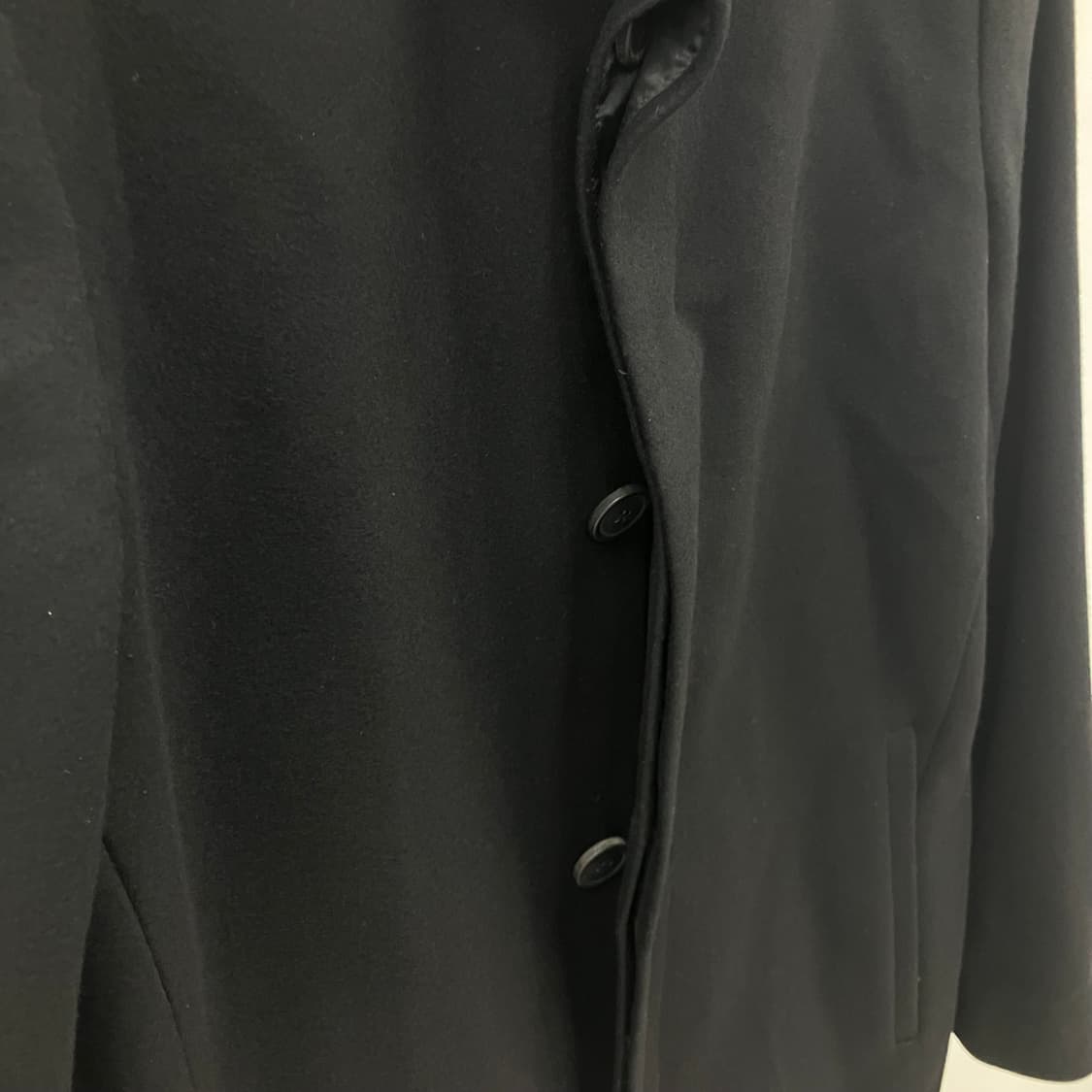 띠어리 벨빈 울 블렌드 히든 싱글 코트 M 상품이미지5