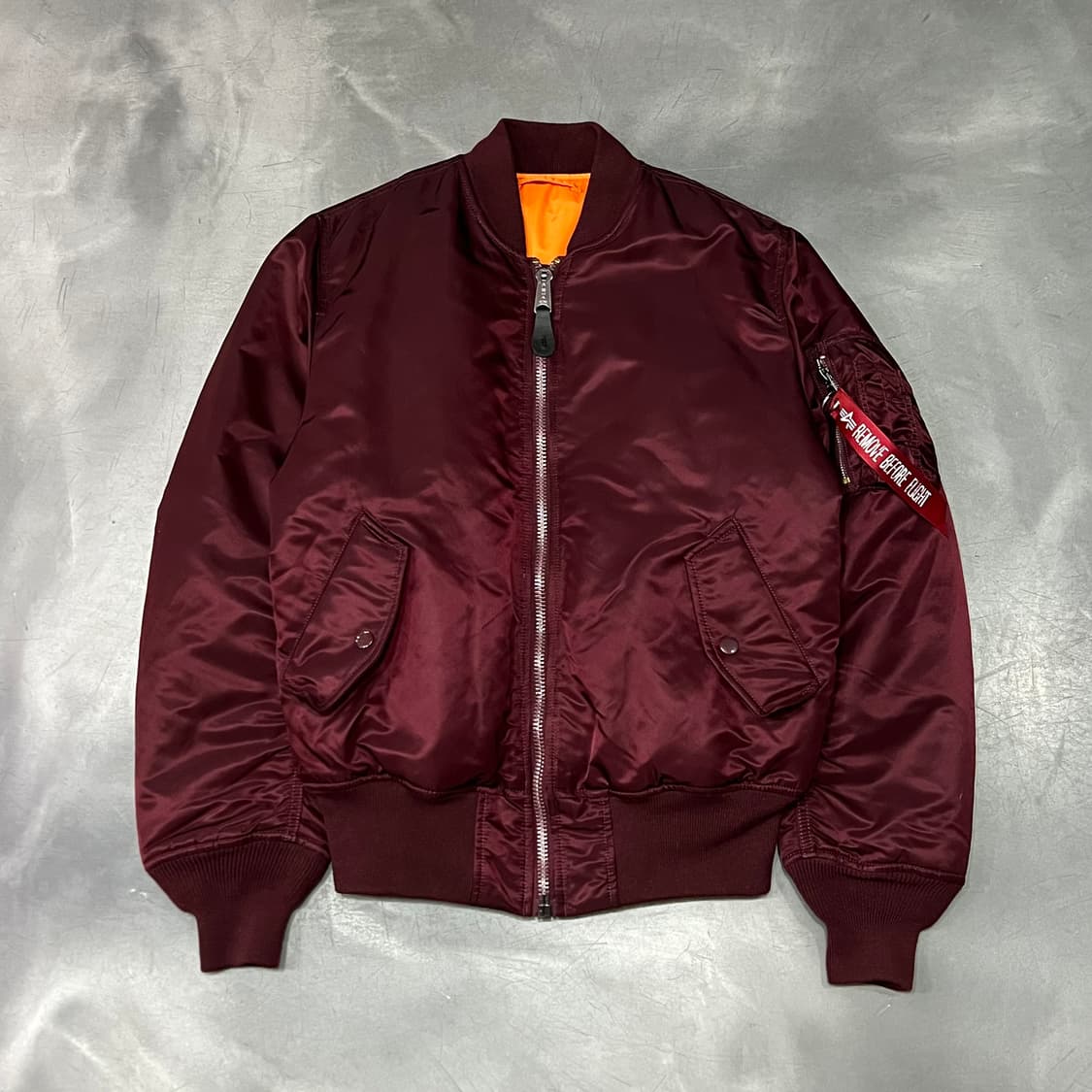  알파인더스트리 버건디 봄버자켓 y15402 상품이미지1