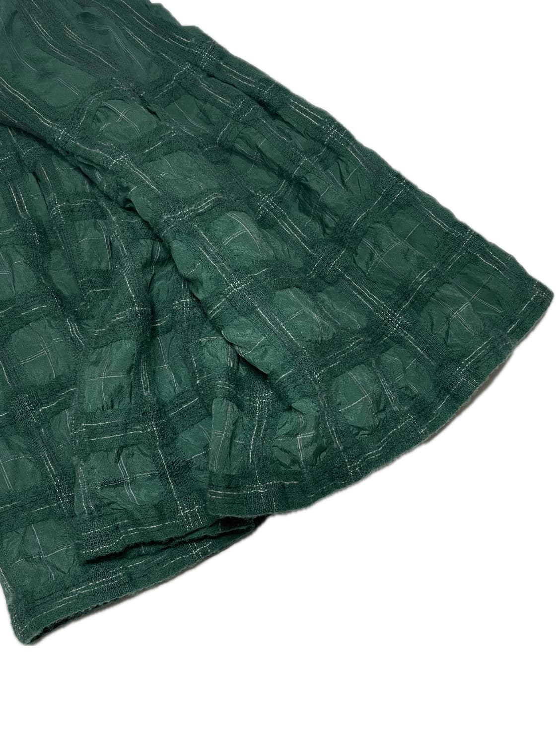 Haat issey miyake green check skirt 상품이미지5