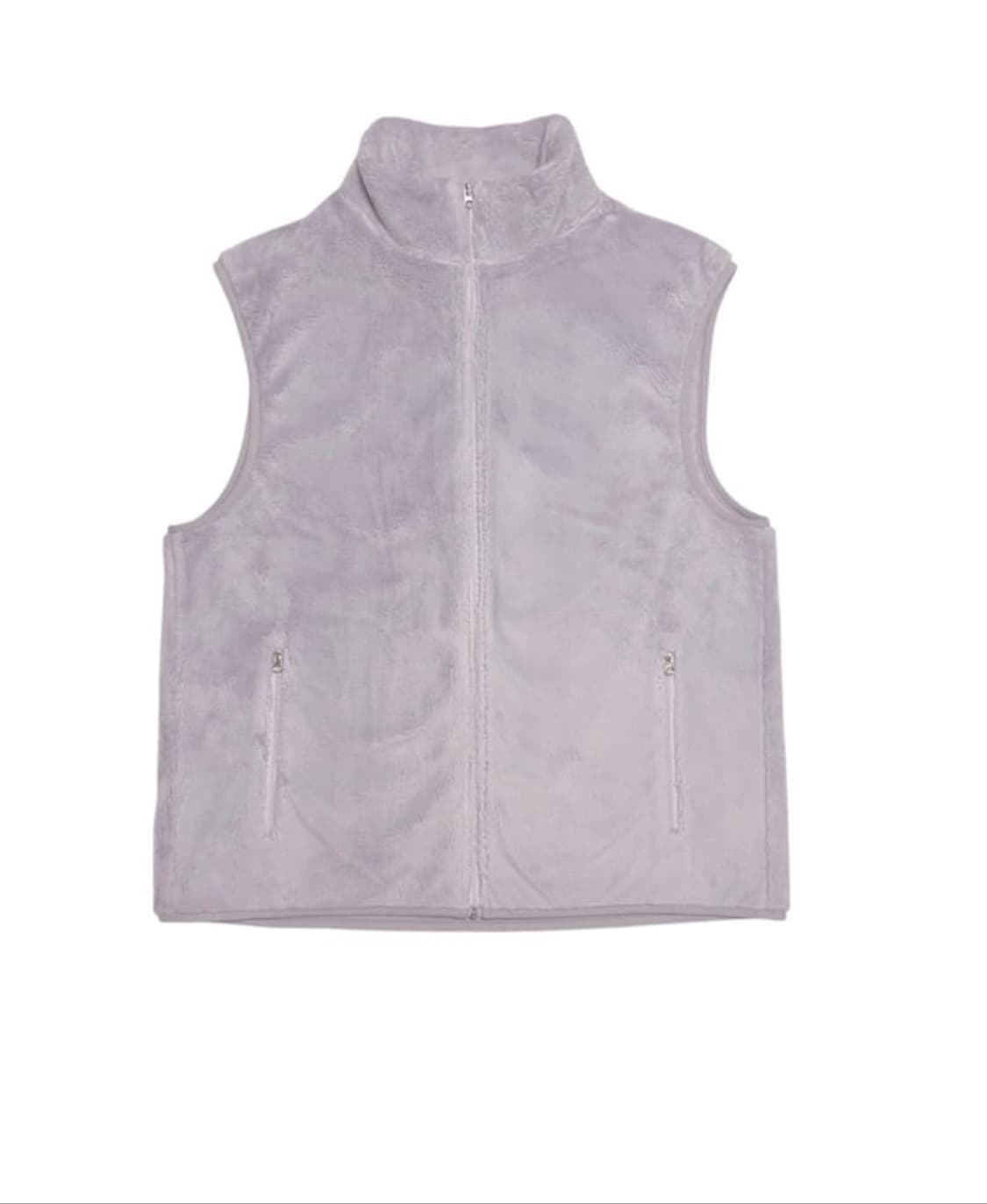 지초이 컴포트 25-004 플리스 보아 베스트 조끼 집업 라벤더 2사이즈 상품이미지1