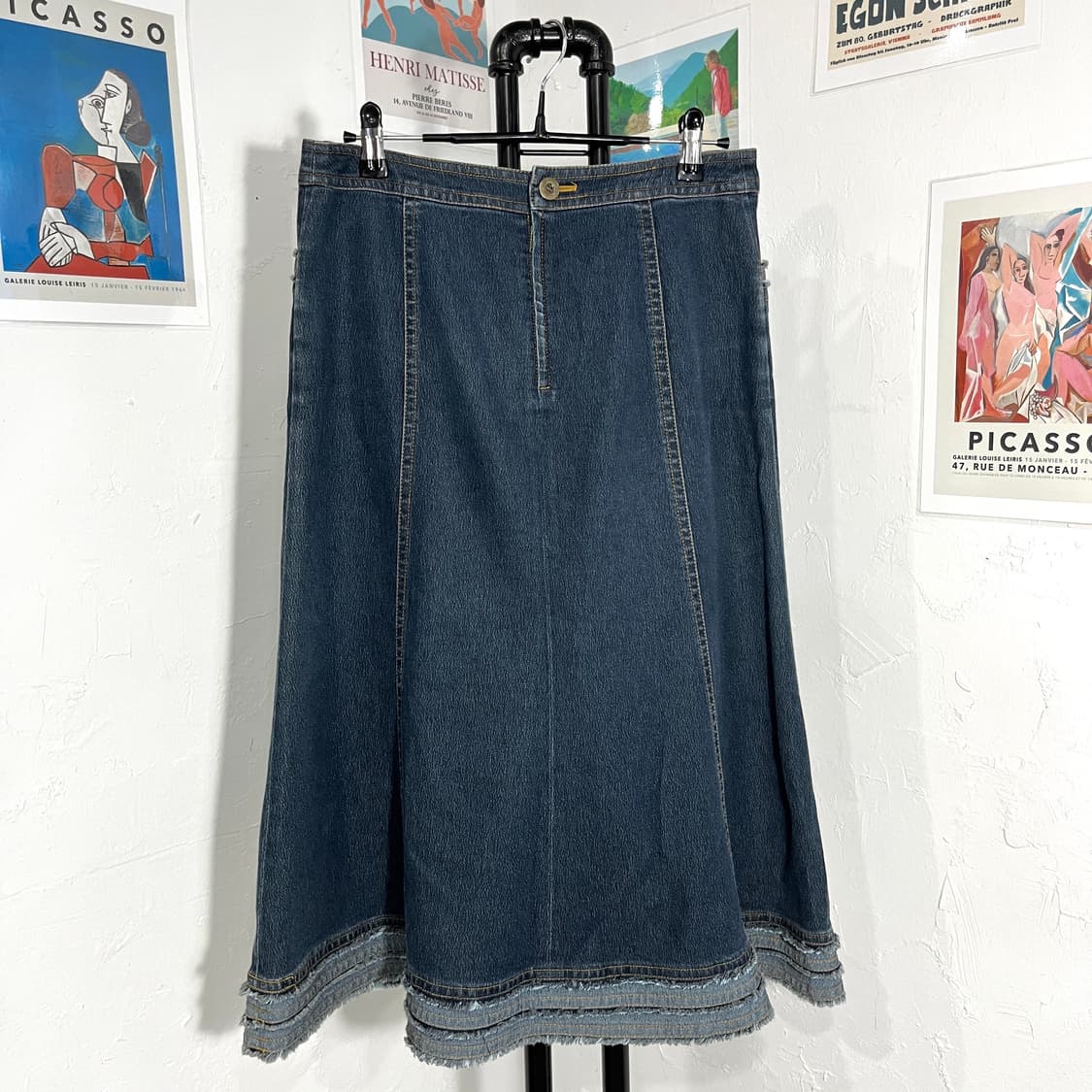 그런지 데님 스커트 상품이미지3