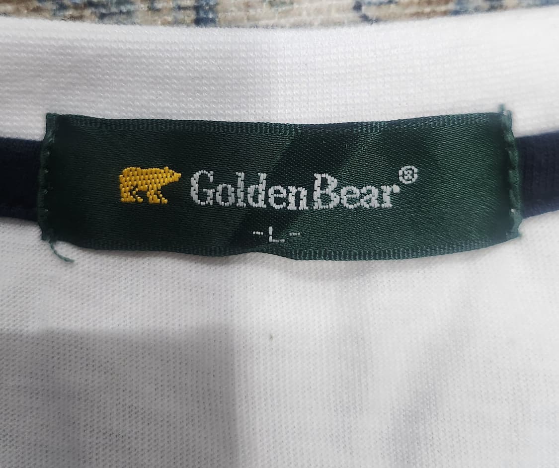 골든베어 흰색 배색 반팔 티셔츠 L 상품이미지2