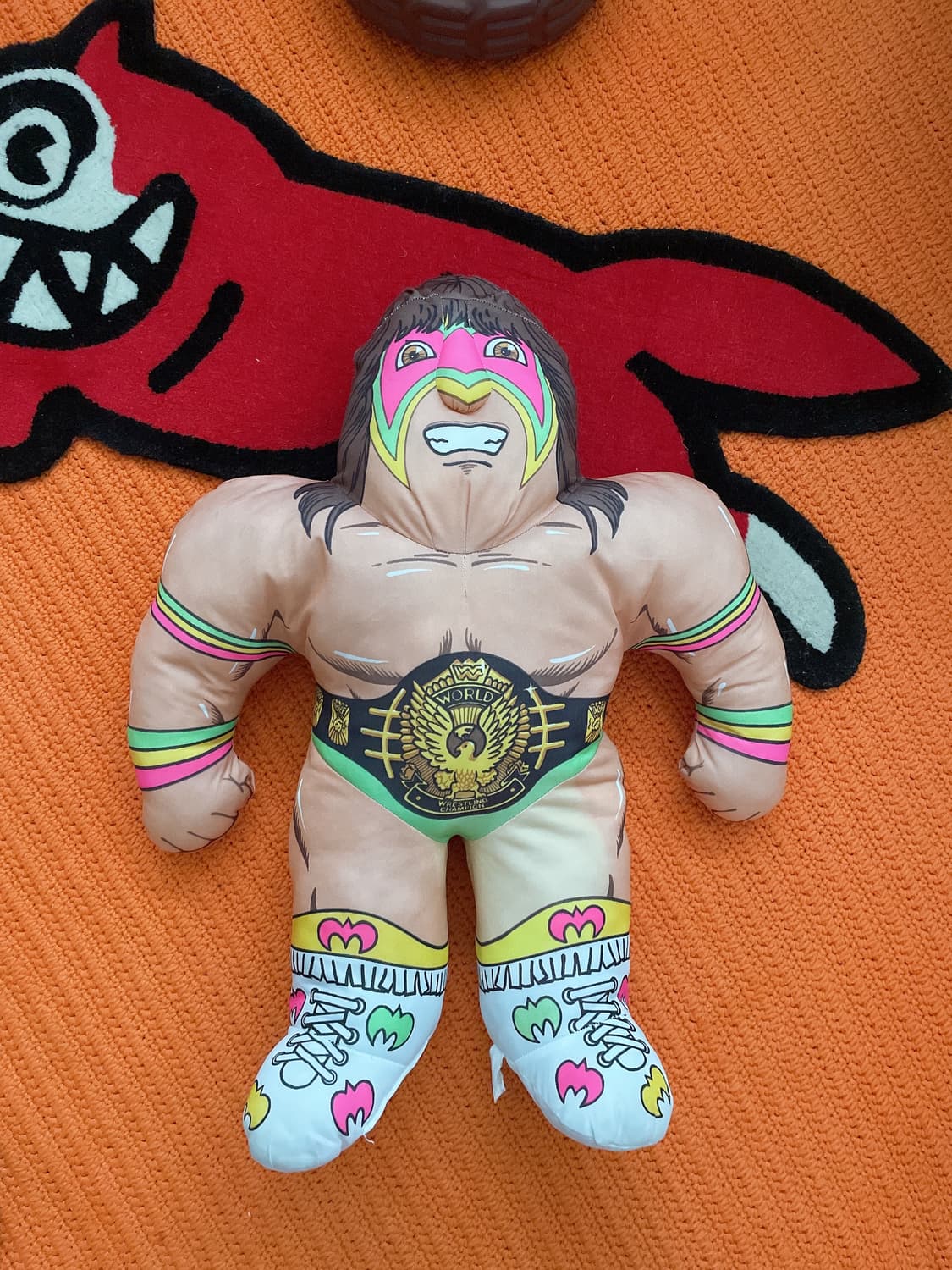 90s wwf 얼티밋 워리어 쿠션 인형 상품이미지1