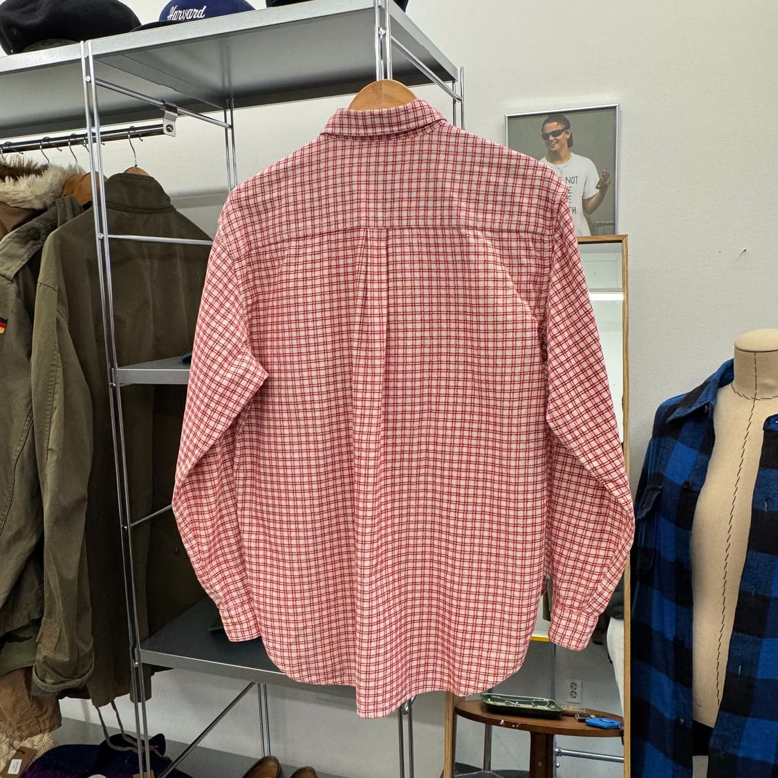 80s 밥슨 Bobson 깅엄 체크 플란넬 셔츠 made in JAPAN 상품이미지4