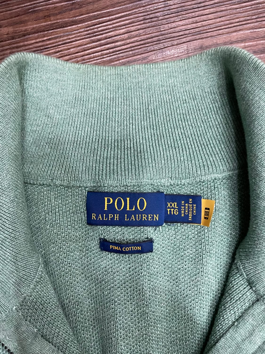 폴로 랄프로렌 피마코튼 하프집업 반집업 니트 민트 상품이미지7