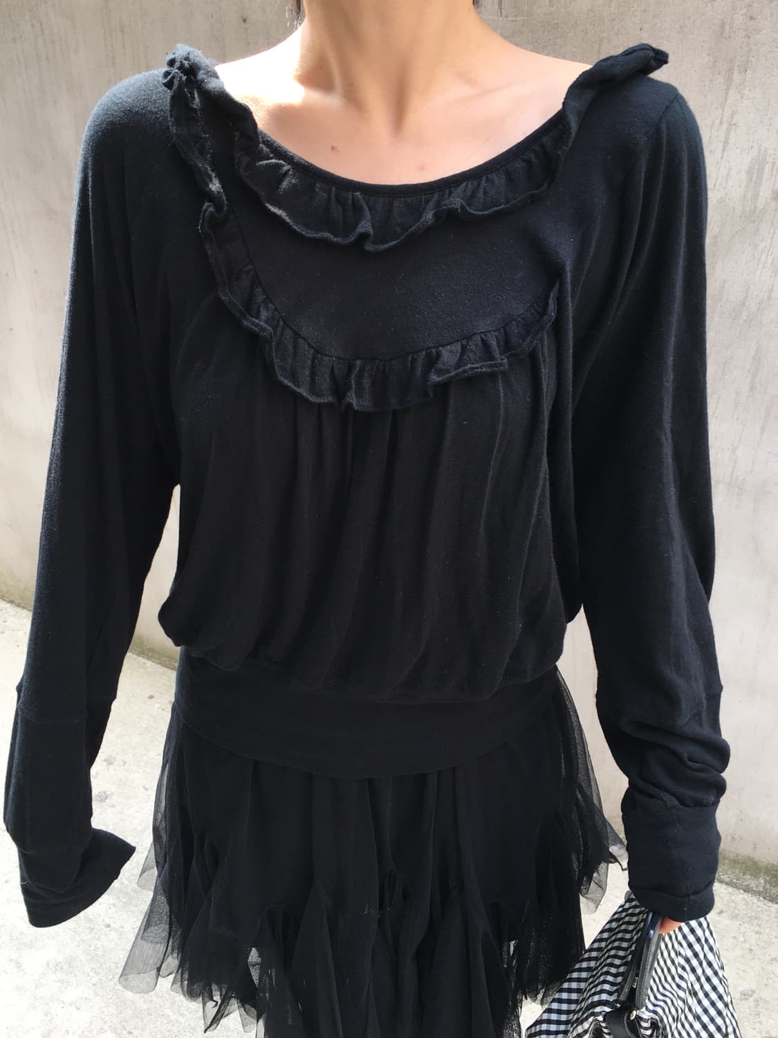 Tsumori chisato .. black ruffle tOp 상품이미지2