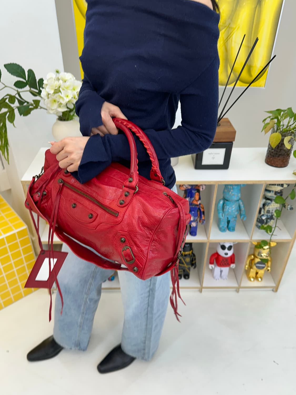 [A 정품] 발렌시아가 시티 모터백 트위기 레드 상품이미지8