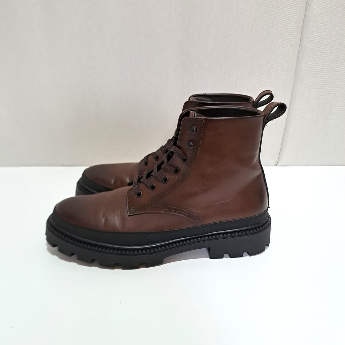 (택포) 자라 리얼레더 레이스업 부츠 285 B439 상품이미지5