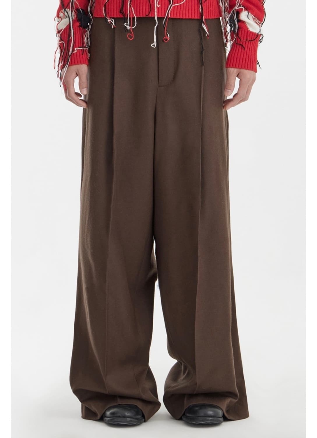 헤드메이너 플레어 레그 트라우저 브라운 상품이미지1