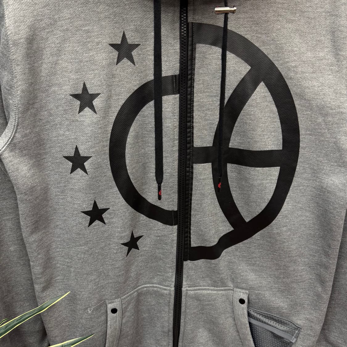 나이키 에어 후드 집업 전면 에슬레틱 빅로고 포인트 그레이 상품이미지5