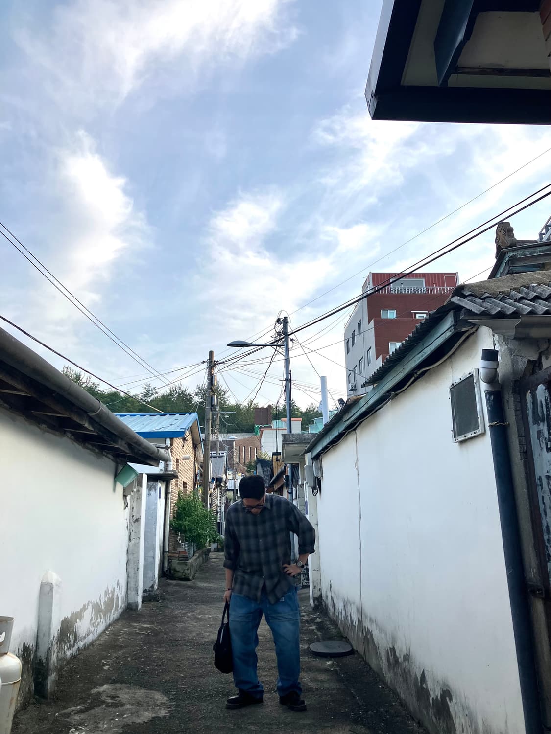 오라리 슈퍼 라이트 울 체크 셔츠 차콜 그레이 체크 - 24AW 상품이미지2